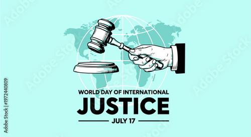 vector poster of international justice day