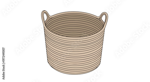 Minimalist Woven Rope Storage Basket with Handles