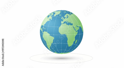 The globe rotates slowly on its axis in the empty space.