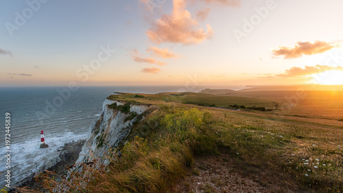 beachy head lighthouse Evening Sunset Landscape Photo
