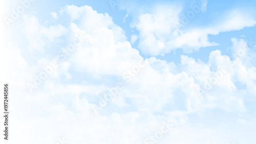 Sky blue or azure sky and clouds is bright white background. Sky is everything lies above surface atmosphere outer space.