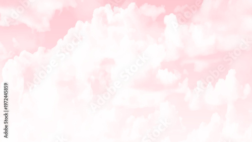 Pink blue or azure sky and clouds is bright white background. Sky is everything lies above surface atmosphere outer space.