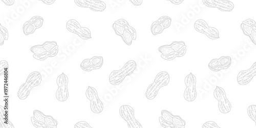 doodle peanut seamless pattern background. doodle peanuts pattern for packaging.