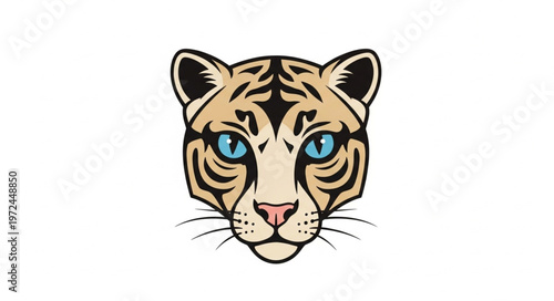 Tiger Face Close Up Portrait.