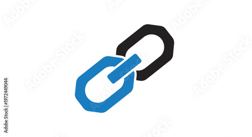 Abstract illustration of a chain link showcasing connection and teamwork concepts