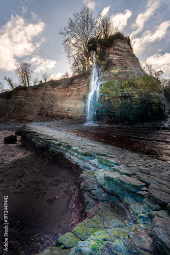 st audries bay waterfall, UK, Somerset landscape photograph