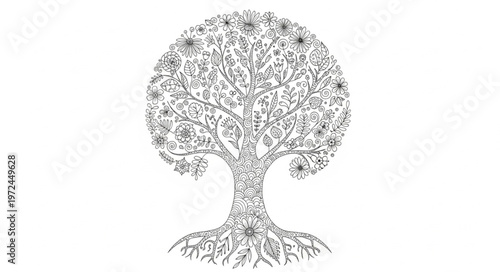 Tree made of small dots.