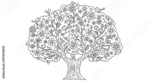 Tree with Detailed Branches.
