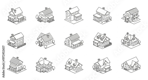 Variety of house architectural styles.