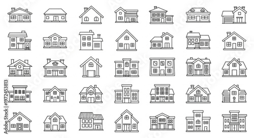 Various house and building designs.