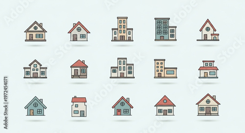 Various House and Building Icons.