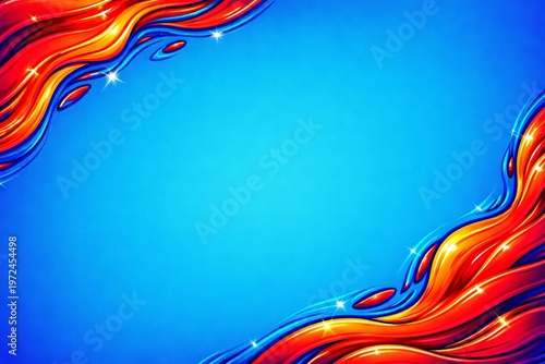 Abstract Background with Vibrant Fluid Dynamic Swirl, Colorful Liquid Wave Motion, Modern Graphic Design Energy Element