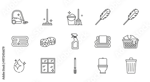 Various Office Supplies Icons.