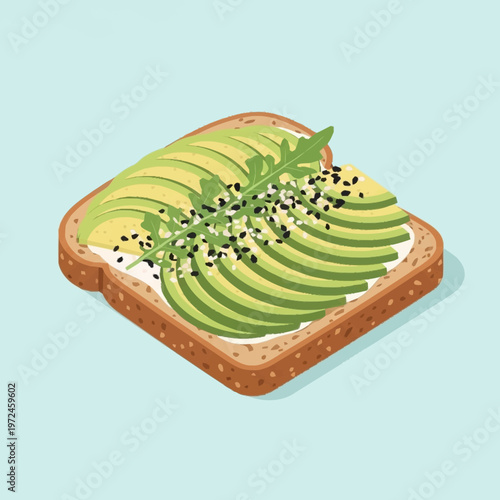 Delicious slice of avocado toast.
