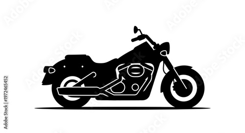 Black silhouette of a motorcycle.