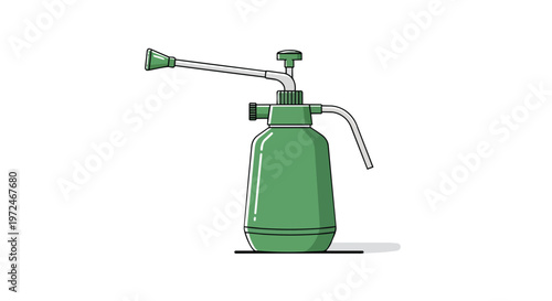 Green Garden Pressure Sprayer Illustration for Plant Care