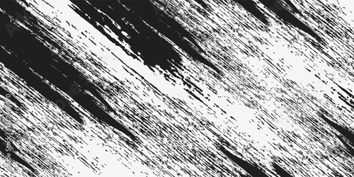 An elegant black and white vector background featuring dynamic diagonal brush strokes with distressed grunge textures and artistic paint effects for premium urban or industrial graphic designs.