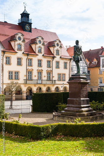 Stadtzentrum von Sigmaringen (Hohenzollern) mit Blick auf Rathaus