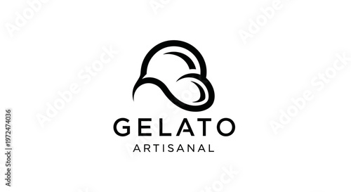 Artisanal Gelato Logo - Modern Abstract Design