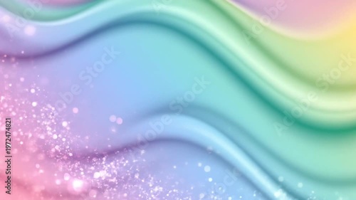 Launching Colorful Waves in Soft Light for a Calming Visual