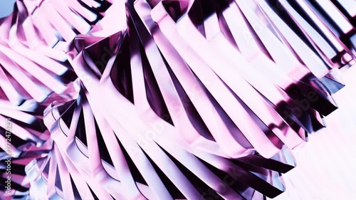 3d rendering of endless loop abstract shapes movement animation background