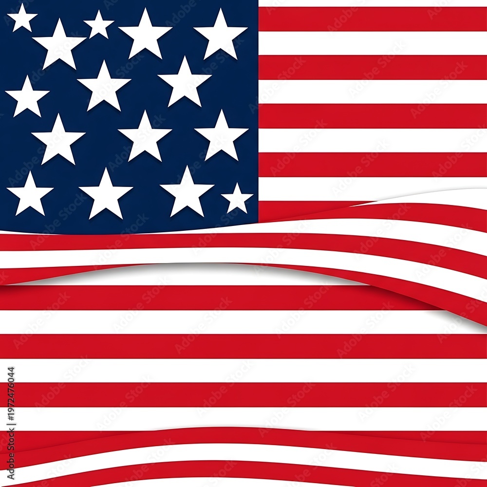 Obraz premium American Flag - Symbol of Freedom and Unity.