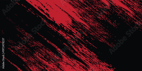 Experience elite vector power with bold red and black diagonal brush strokes, featuring artistic grunge textures perfectly engineered for premium sports and urban designs.