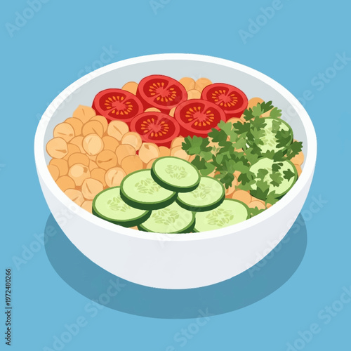 A bowl of fresh vegetable salad.