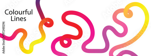 wavy line. gradient line on a white background.