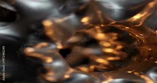 Abstract Metallic Object Closeup Details.