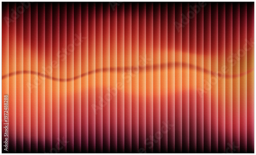 Abstract red and orange background with wavy shadow effect and meddle yellow shadow   