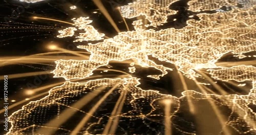 Global Network Connections World Map.