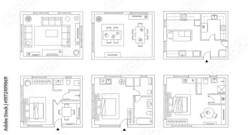 Architectural Floor Plans - Detailed Layouts for Residential Design.