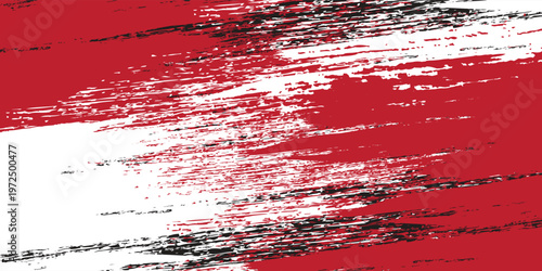 An elegant vector background featuring bold red and black diagonal brush strokes with artistic distressed grunge textures for premium sports, urban, or industrial graphic design projects.