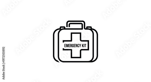First Aid Emergency Kit Icon - Medical Cross Symbol