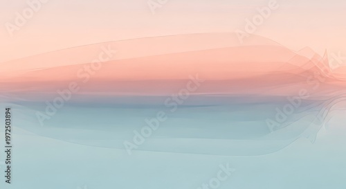 Abstract Ethereal Background Featuring Soft Peach and Pale Blue Gradient