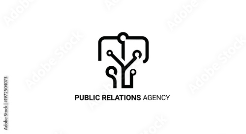 Modern Tech Logo for Public Relations Agency