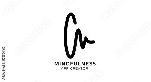 Mindfulness App Creator Logo - Sound Wave and Text