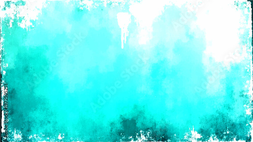 Vector Abstract Teal Turquoise Aquamarine Splatter texture with unique rough edge, dynamic blend vivid shades for aesthetic design feel modern and versatile.