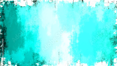 Vector Abstract turquoise artistic brushstroke background evokes tranquil and serene with various hues and shades and textured surface gives an artistic feels and gradient tone design