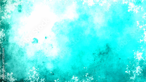 Vector Aesthetic turquoise and cyan hues creating a dreamy visual with abstract artistic style suitable for wallpapers or templates and ethereal feel with fantasy concepts