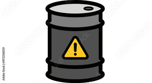 Oil Barrel Hazard Industrial Flat Icon