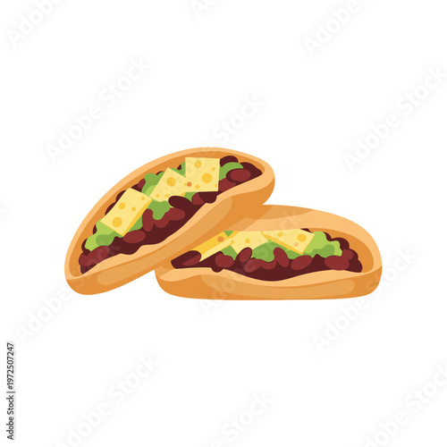 Traditional Mexican sopes with beans and cheese