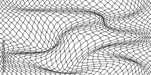 Steel wire chain link fence seamless pattern. Metal lattice with rhombus, diamond shape silhouette. Grid fence background.