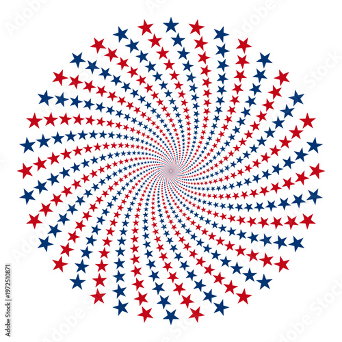4th of july patriotic American red, blue seamless star and stripes patterns. Vector illustration.