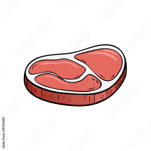 Raw Beef Steak Cut Illustration Fresh Meat Food Ingredient