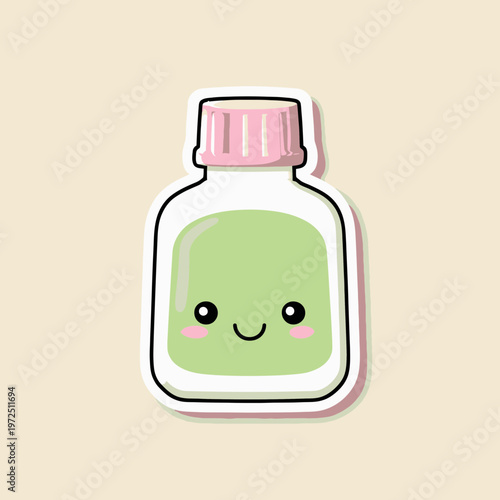 Cute Kawaii Fabric Softener Bottle Icon