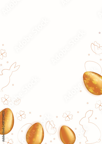 Canvas Print Easter banner with space for text