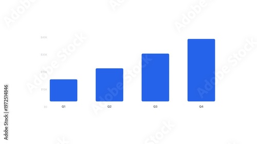 Quarterly Sales Growth Bar Chart with Increasing Revenue Metrics