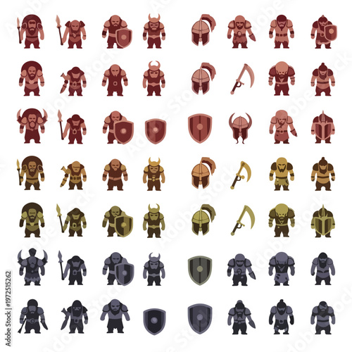 Collection of fantasy creature figurines.